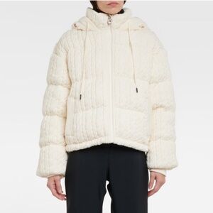 PERFECT MOMENT Kate hooded cable-knit wool down ski jacket size M